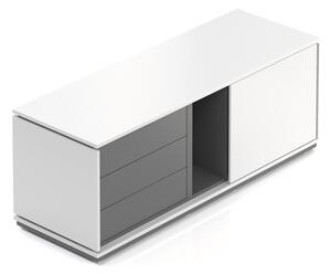 Kontajner Creator 153,6 x 53,6 cm, 3-modulový, posuvné dvere, antracit / biela