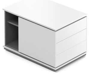Kontajner Creator 90,4 x 53,6 cm, 2-modulový - pravý, antracit / biela