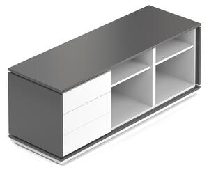 Kontajner Creator 153,6 x 53,6 cm, 3-modulový, biela / antracit