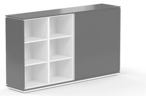 Stredná skriňa Creator 202,2 x 44,5 x 115,5 cm, biela / antracit