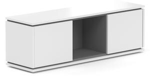 Závesná skriňa Creator 123,2 x 35 x 40 cm, antracit / biela