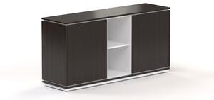 Nízka skriňa Creator 162,8 x 44,5 x 80,3 cm, biela / wenge