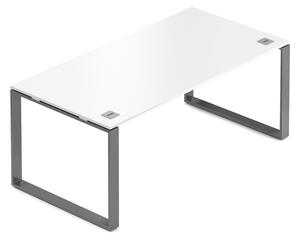 Stôl Creator 180 x 90 cm, grafitová podnož, 2 nohy, biela