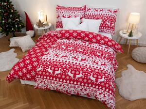 MKLozkoviny.sk Vianočné bavlnené obliečky Renforcé – Veselé Vánoce 140x200/70x90 cm