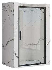 Rea - Sprchové dvere Rapid Swing - čierna/transparentná - 90x195 cm L/P