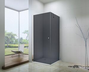 MEXEN - Pretoria sprchovací kút, dvere krídlové, 70 x 70 cm - grafitová šedá - chróm - 852-070-070-01-40