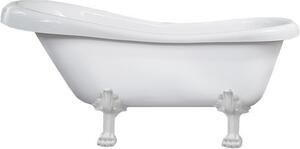 MEXEN - Retro vaňa voľne stojaca, 150 x 73 cm - biela, nohy - biela - 53251507300-20