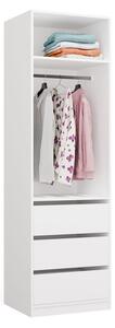 TP Living Modulární otevřená šatní skříň Openo 1W1P3S 60 cm bílá