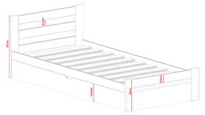 Detská posteľ 90 x 200 cm Nia (s roštom a úl. priestorom) (biela). Vlastná spoľahlivá doprava až k Vám domov. 1012961