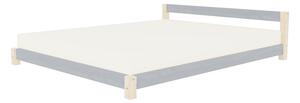 Benlemi Dvojlôžková drevená posteľ COMFY v scandi štýle Rozmer: 160 x 200 cm, Zvoľte farbu hranolov: Nelakovaná, Zvoľte farbu plôch: Nelakovaná