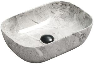 Mexen Rita umývadlo na dosku, 45 x 32 cm - šedá kameň - 21084598