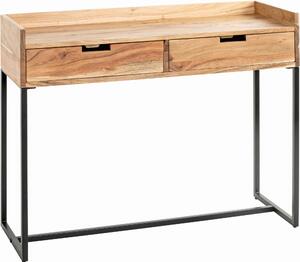 KONZOLOVÝ STOLÍK, akácia, čierna, farba akácie, 100/35/80 cm - Stolíky do obývačky, Online Only
