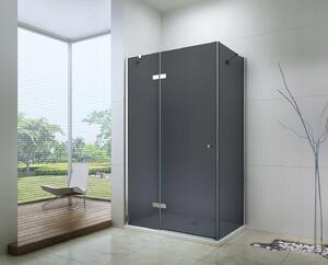 MEXEN - Roma sprchovací kút, dvere krídlové, 70 x 70 cm - grafitová šedá - chróm - 854-070-070-01-40