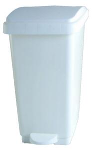 Nášľapný odpadkový kôš, plast, 50 l, biela