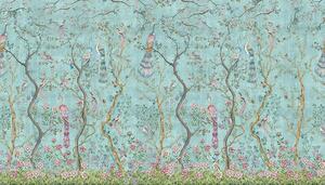 VLADILA Peacock Chinoiserie In Turquoise - tapeta