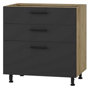 Dolná skrinka Vento D3S-80/82, dub kraft / antracit