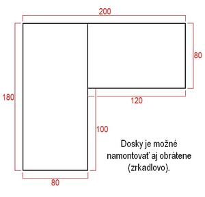 Výškovo nastaviteľný stôl OfficeTech Angle, 180 x 200 cm, čierna podnož, buk