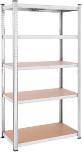 SONGMICS Regál Wera 100x200 cm strieborný