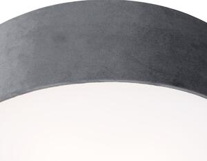 Moderné stropné svietidlo šedé 40 cm so zlatým vnútrom - Buben