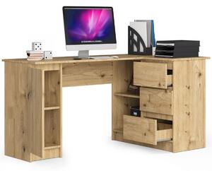 Ak furniture Rohový písací stôl B20 155 cm pravý dub artisan