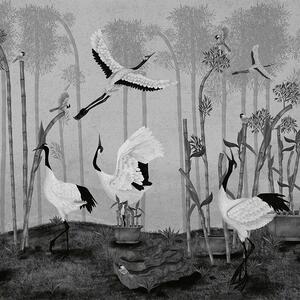 VLADILA Red Crown Sanctuary In Monochrome - tapeta