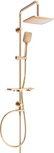 Mexen sprchový set T62 s hornou hlavicou 20x20 cm, ružovo-zlatá, 798626293-60