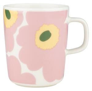Marimekko Hrnček Oiva Unikko 0,25l, bielo-ružovo-žltý