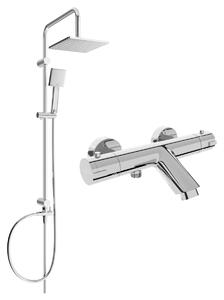 Mexen Tord, sprchový set s dažďovou sprchou a KAI termostatickou vaňovou batériou, chrómová, 77300200-00