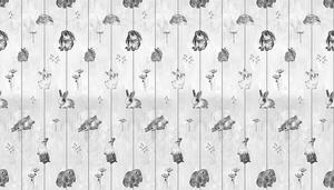 VLADILA Gray Bunnies - tapeta