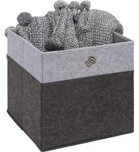 SKLADACÍ BOX, kov, textil, kartón, 32/32/32 cm Carryhome - Ozdobné krabice