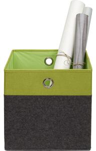 SKLADACÍ BOX, kov, textil, kartón, 32/32/32 cm Carryhome - Úložné boxy & dekoračné boxy