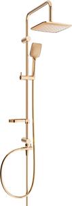 Mexen sprchový set X62 s hornou hlavicou 20x20 cm, ružovo-zlatá, 798626291-60