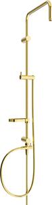 Mexen X, sprchový stĺp, sprchová hadica 150cm, mydelnička, prepínač sprchy, zlatá lesklá, 7939199-50