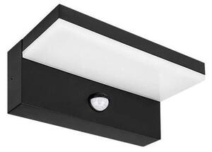 LED Vonkajšie nástenné svietidlo so senzorom LED/9W/230V 4000K IP44 čierna