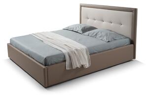 CHIARA čalúnená posteľ 160, béžová/hnedá