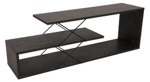 Hanah Home TV stolík Zigzag 120 cm tmavo hnedý