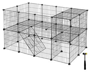 VASAGLE Modulárny box - čierna - 143x73x71 cm