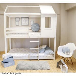 TEMPO Montessori poschodová posteľ, biela, 90x200, Atrisa