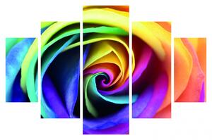 Hanah Home Viacdielny obraz Colorful Rose 92 x 56 cm