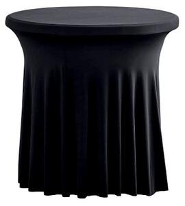 TENTino Elastický obrus SKIRTING na kaviarenský nízky stôl 80 cm VIAC FARIEB Farba obrusu: ČIERNA / BLACK