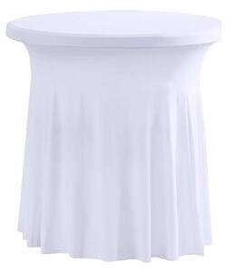TENTino Elastický obrus SKIRTING na kaviarenský nízky stôl 80 cm VIAC FARIEB Farba obrusu: BIELA / WHITE