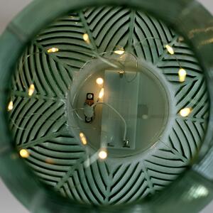 FLHF Murcia LED dekorácia zelená, 16x17,5 cm