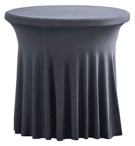 TENTino Elastický obrus SKIRTING na kaviarenský nízky stôl 80 cm VIAC FARIEB Farba obrusu: TMAVOŠEDÁ / ANTRACIT
