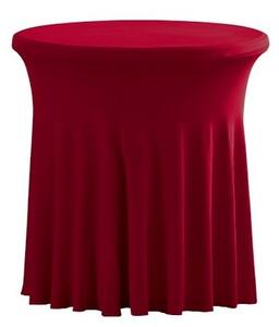 TENTino Elastický obrus SKIRTING na kaviarenský nízky stôl 80 cm VIAC FARIEB Farba obrusu: VÍNOVÁ / CLARET