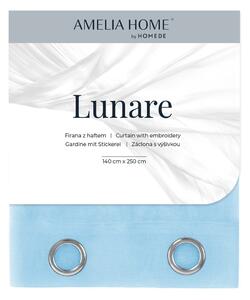 Záclona AmeliaHome Lunare III svetlo modrá