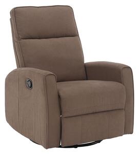 Relaxačné otočné kreslo s výklopnou podnožou, sivohnedá Taupe (k396883)