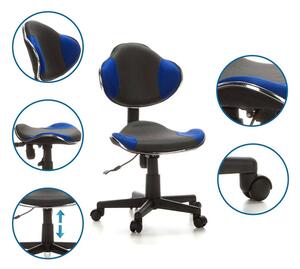 Hjh OFFICE Detská otočná stolička KIDDY GTI-2 (sivá/modrá) (100293482)