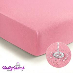 Jersey nepremokavá napínacia plachta - Ružová