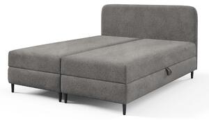 Čalúnená boxspring posteľ s úložným priestorom Fubu 140x200 - tmavosivá