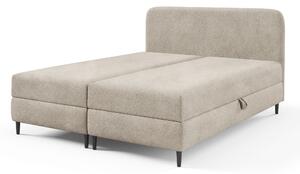 Čalúnená boxspring posteľ s úložným priestorom Fubu 140x200 - béžová